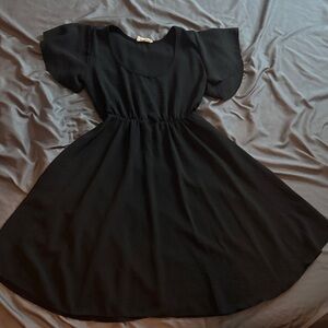 See You Monday Black Mini Dress